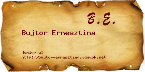 Bujtor Ernesztina névjegykártya